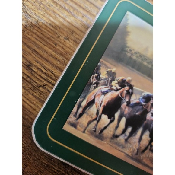 Vintage PIMPERNEL Coasters Horse Racing England Set of 6 Square 4" - Picture 6 of 7
